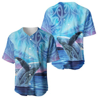 New Zealand Matariki Humpback Whale Baseball Jersey Paikea Maori New Year Blue Galaxy