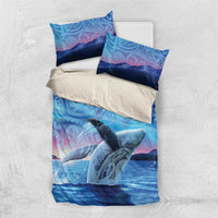 New Zealand Matariki Humpback Whale Bedding Set Paikea Maori New Year Blue Galaxy