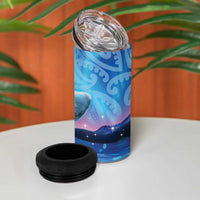New Zealand Matariki Humpback Whale 4 in 1 Can Cooler Tumbler Paikea Maori New Year Blue Galaxy