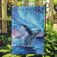 New Zealand Matariki Humpback Whale Garden Flag Paikea Maori New Year Blue Galaxy