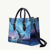New Zealand Matariki Humpback Whale Leather Bag Paikea Maori New Year Blue Galaxy LT14 Blue - Polynesian Pride