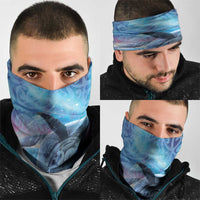 New Zealand Matariki Humpback Whale Neck Gaiter Paikea Maori New Year Blue Galaxy