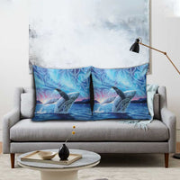 New Zealand Matariki Humpback Whale Pillow Cover Paikea Maori New Year Blue Galaxy LT14 - Polynesian Pride