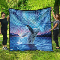 New Zealand Matariki Humpback Whale Quilt Paikea Maori New Year Blue Galaxy LT14 - Polynesian Pride