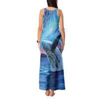 New Zealand Matariki Humpback Whale Tank Maxi Dress Paikea Maori New Year Blue Galaxy