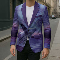New Zealand Matariki Humpback Whale Blazer Paikea Maori New Year Purple Galaxy
