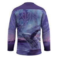 New Zealand Matariki Humpback Whale Hockey Jersey Paikea Maori New Year Purple Galaxy