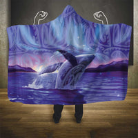New Zealand Matariki Humpback Whale Hooded Blanket Paikea Maori New Year Purple Galaxy