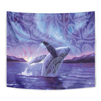 New Zealand Matariki Humpback Whale Tapestry Paikea Maori New Year Purple Galaxy