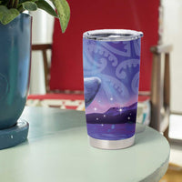 New Zealand Matariki Humpback Whale Tumbler Cup Paikea Maori New Year Purple Galaxy