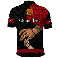 Custom Father Day Papua New Guinea Polo Shirt PNG I Love You Dad Black Version LT14 - Polynesian Pride