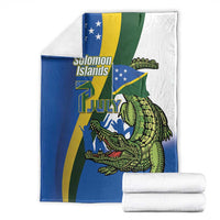 Solomon Islands Independence Day Blanket Happy 7 July Crocodile Flag Style