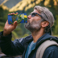 Solomon Islands Independence Day 4 in 1 Can Cooler Tumbler Happy 7 July Crocodile Flag Style