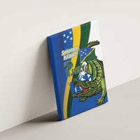 Solomon Islands Independence Day Canvas Wall Art Happy 7 July Crocodile Flag Style