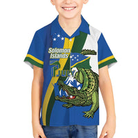 Solomon Islands Independence Day Hawaiian Shirt Happy 7 July Crocodile Flag Style