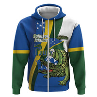 Solomon Islands Independence Day Hoodie Happy 7 July Crocodile Flag Style