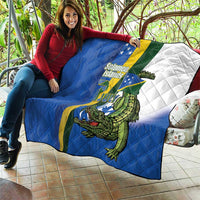 Solomon Islands Independence Day Quilt Happy 7 July Crocodile Flag Style