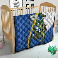 Solomon Islands Independence Day Quilt Happy 7 July Crocodile Flag Style