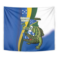 Solomon Islands Independence Day Tapestry Happy 7 July Crocodile Flag Style