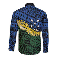 Halo Olaketa Solomon Islands Tapa Pattern Long Sleeve Button Shirt