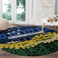 Halo Olaketa Solomon Islands Tapa Pattern Round Carpet