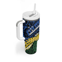 Halo Olaketa Solomon Islands Tapa Pattern Tumbler With Handle