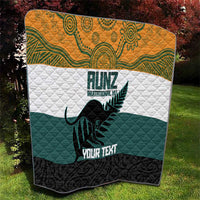 AUNZ Rugby Custom Quilt Australia Kangaroo New Zealand Silver Fern - Polynesian Pride