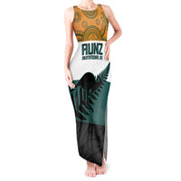 AUNZ Rugby Custom Tank Maxi Dress Australia Kangaroo New Zealand Silver Fern - Polynesian Pride