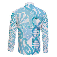 Personalised New Zealand Darts Family Matching Long Sleeve Bodycon Dress and Hawaiian Shirt Aotearoa Maori Its In My DNA White - Polynesian Pride