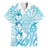 Personalised New Zealand Darts Family Matching Off Shoulder Maxi Dress and Hawaiian Shirt Aotearoa Maori Its In My DNA White - Polynesian Pride