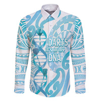 Personalised New Zealand Darts Family Matching Off Shoulder Short Dress and Hawaiian Shirt Aotearoa Maori Its In My DNA White - Polynesian Pride