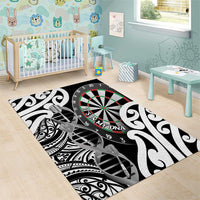 New Zealand Darts Area Rug Aotearoa Maori Its In My DNA Black - Polynesian Pride
