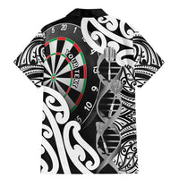 Personalised New Zealand Darts Family Matching Mermaid Dress and Hawaiian Shirt Aotearoa Maori Its In My DNA Black - Polynesian Pride