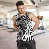 Personalised New Zealand Darts Men Tank Top Aotearoa Maori Its In My DNA Black - Polynesian Pride