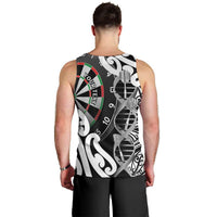 Personalised New Zealand Darts Men Tank Top Aotearoa Maori Its In My DNA Black - Polynesian Pride