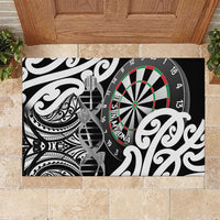 New Zealand Darts Rubber Doormat Aotearoa Maori Its In My DNA Black - Polynesian Pride