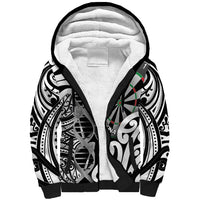 Personalised New Zealand Darts Sherpa Hoodie Aotearoa Maori Its In My DNA Black - Polynesian Pride