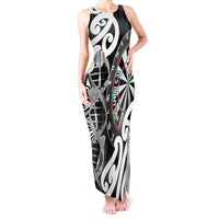 Personalised New Zealand Darts Tank Maxi Dress Aotearoa Maori Its In My DNA Black - Polynesian Pride