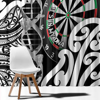 New Zealand Darts Window Curtain Aotearoa Maori Its In My DNA Black - Polynesian Pride
