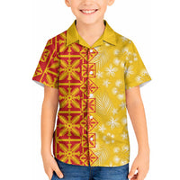 Kahili Quilt Hawaii Hawaiian Shirt Tropical Flower Seamless Half Style LT14 - Polynesian Pride