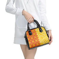 Kahili Quilt Hawaii Shoulder Handbag Tropical Flower Seamless Half Style