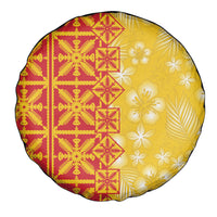Kahili Quilt Hawaii Spare Tire Cover Tropical Flower Seamless Half Style