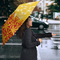 Kahili Quilt Hawaii Umbrella Tropical Flower Seamless Half Style