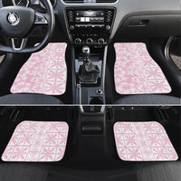 Pastel Pink Kahili Quilt Hawaii Car Mats Tropical Flower Seamless Half Style