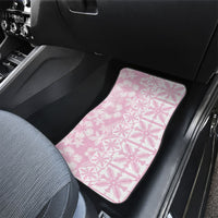 Pastel Pink Kahili Quilt Hawaii Car Mats Tropical Flower Seamless Half Style