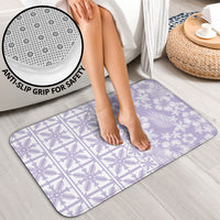Pastel Purple Kahili Quilt Hawaii Bathroom Set Tropical Flower Seamless Half Style