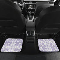 Pastel Purple Kahili Quilt Hawaii Car Mats Tropical Flower Seamless Half Style