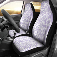 Pastel Purple Kahili Quilt Hawaii Car Seat Cover Tropical Flower Seamless Half Style