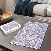 Pastel Purple Kahili Quilt Hawaii Puzzle Tropical Flower Seamless Half Style