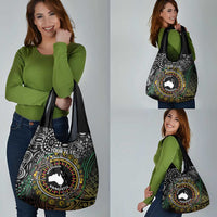 Personalised Australia And Vanuatu Grocery Bag Aboriginal Lizard Polynesia Ni-Van Pig Tusk